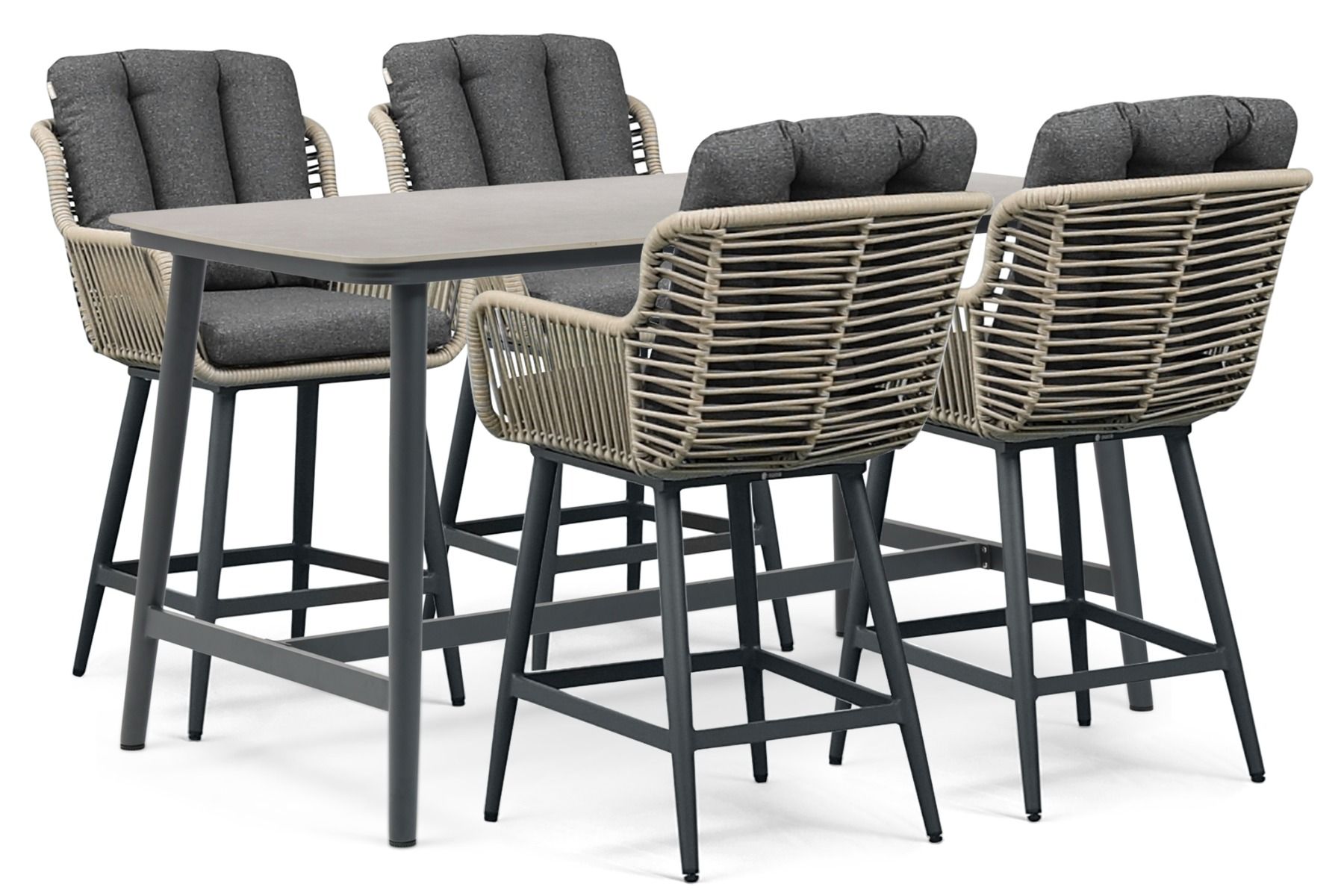 Coco Alto/Sienta 180x90 cm dining tuinset 5-delig