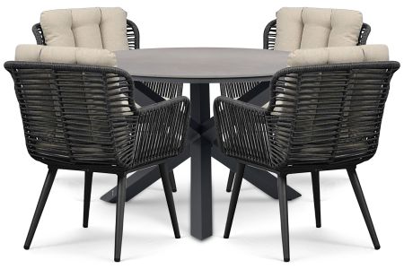Coco Custa/Xento 120 cm dining tuinset 5-delig
