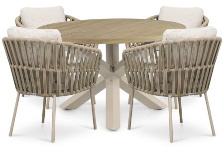 Coco Elara/Rockville 120 cm dining tuinset 5-delig