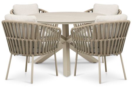 Coco Elara/Xento 120 cm dining tuinset 5-delig