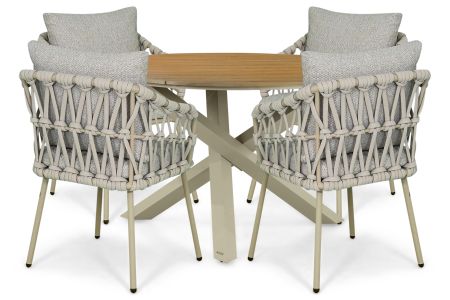 Coco Oliva/Ancona 125 cm dining tuinset 5-delig