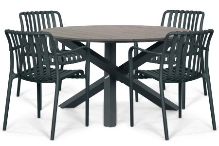 Domani Alba/Ancona 125 cm dining tuinset 5-delig