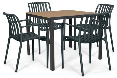 Domani Alba/Creta 90x90 cm dining tuinset 5-delig