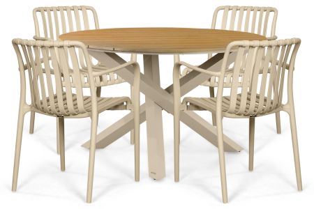 Domani Alba/Ancona 125 cm dining tuinset 5-delig