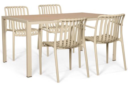 Domani Alba/Creta 150x90 cm dining tuinset 5-delig