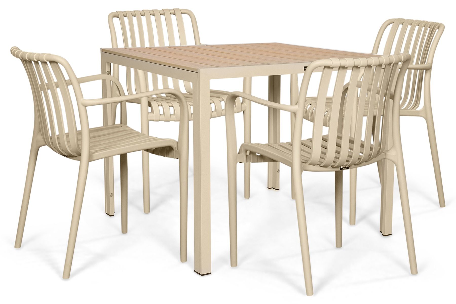 Domani Alba/Creta 90x90 cm dining tuinset 5-delig