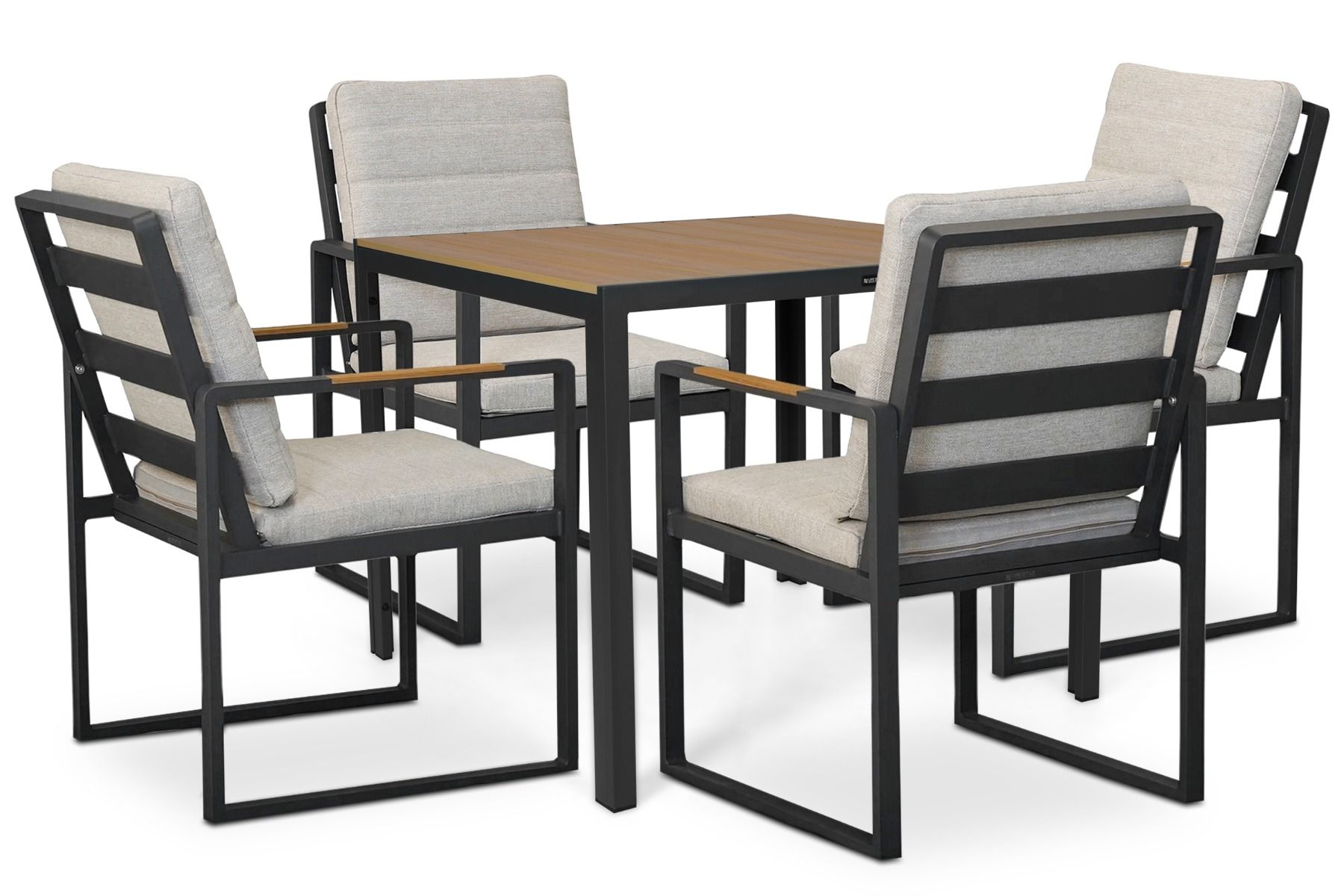 Lifestyle Alessio/Creta 90x90 cm dining tuinset 5-delig