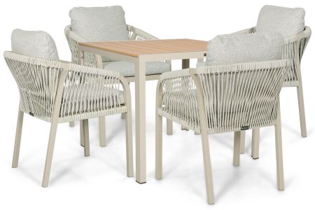 Lifestyle Biagio/Creta 90x90 cm dining tuinset 5-delig