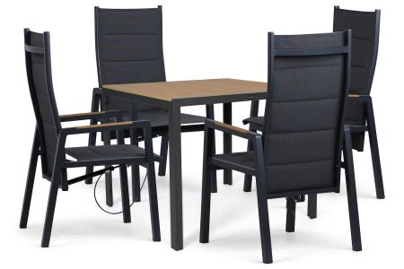 Lifestyle Essence/Creta 90x90 cm dining tuinset 5-delig