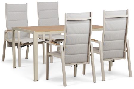 Lifestyle Essence/Creta 160x90 cm dining tuinset 5-delig