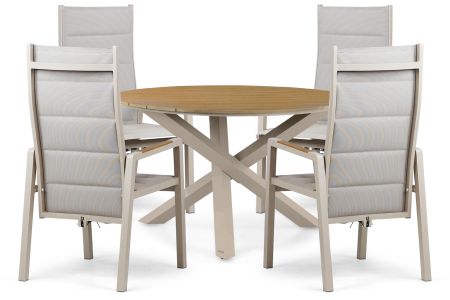 Lifestyle Essence/Ancona 125 cm dining tuinset 5-delig