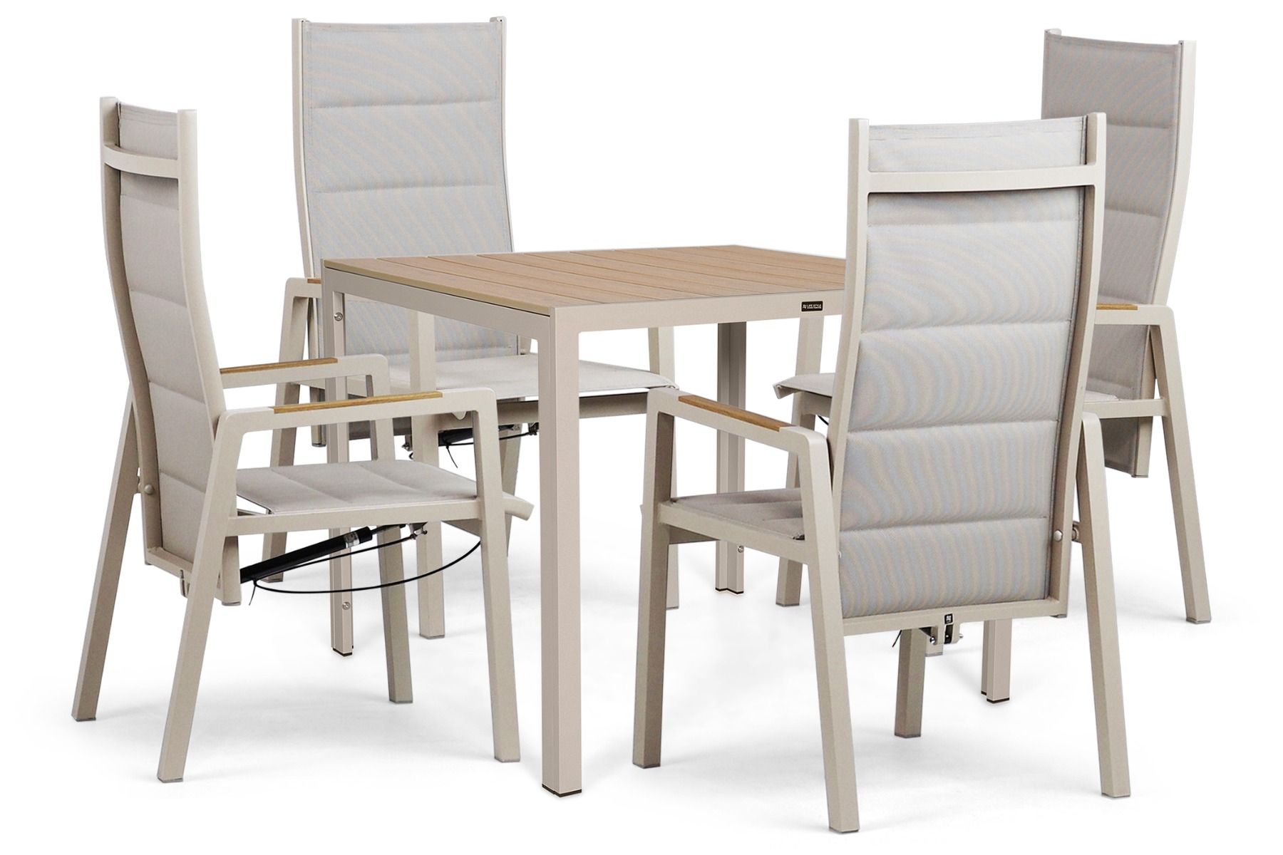 Lifestyle Essence/Creta 90x90 cm dining tuinset 5-delig