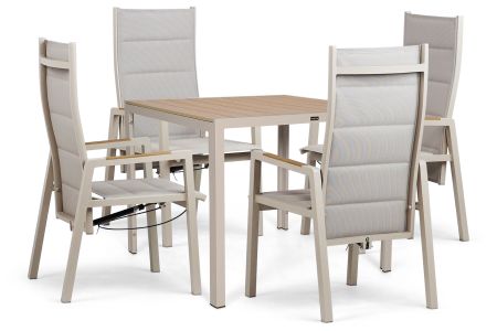 Lifestyle Essence/Creta 90x90 cm dining tuinset 5-delig
