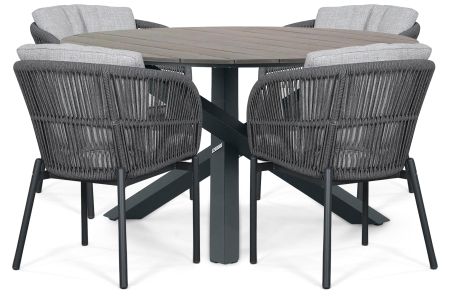 Lifestyle Monaco/Ancona 125 cm dining tuinset 5-delig