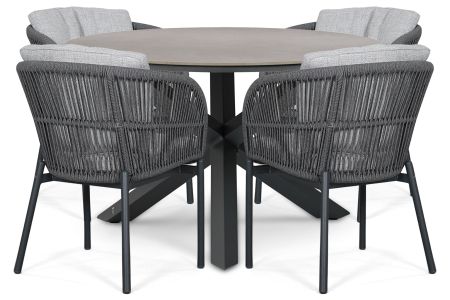 Lifestyle Monaco/Xento 120 cm dining tuinset 5-delig