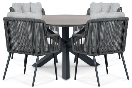 Lifestyle Tivoli/Xento 120 cm dining tuinset 5-delig