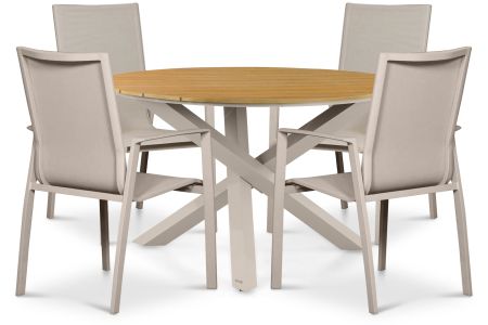 Lifestyle Ultimate/Ancona 125 cm dining tuinset 5-delig