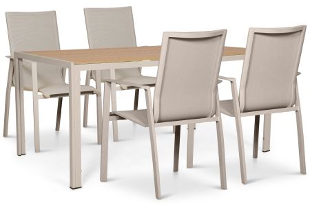 Lifestyle Ultimate/Creta 150x90 cm dining tuinset 5-delig