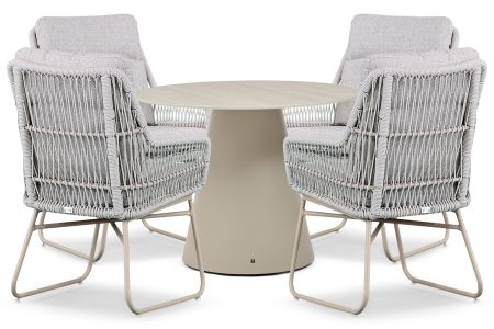 Lifestyle Vicente/Serino 100 cm dining tuinset 5-delig 