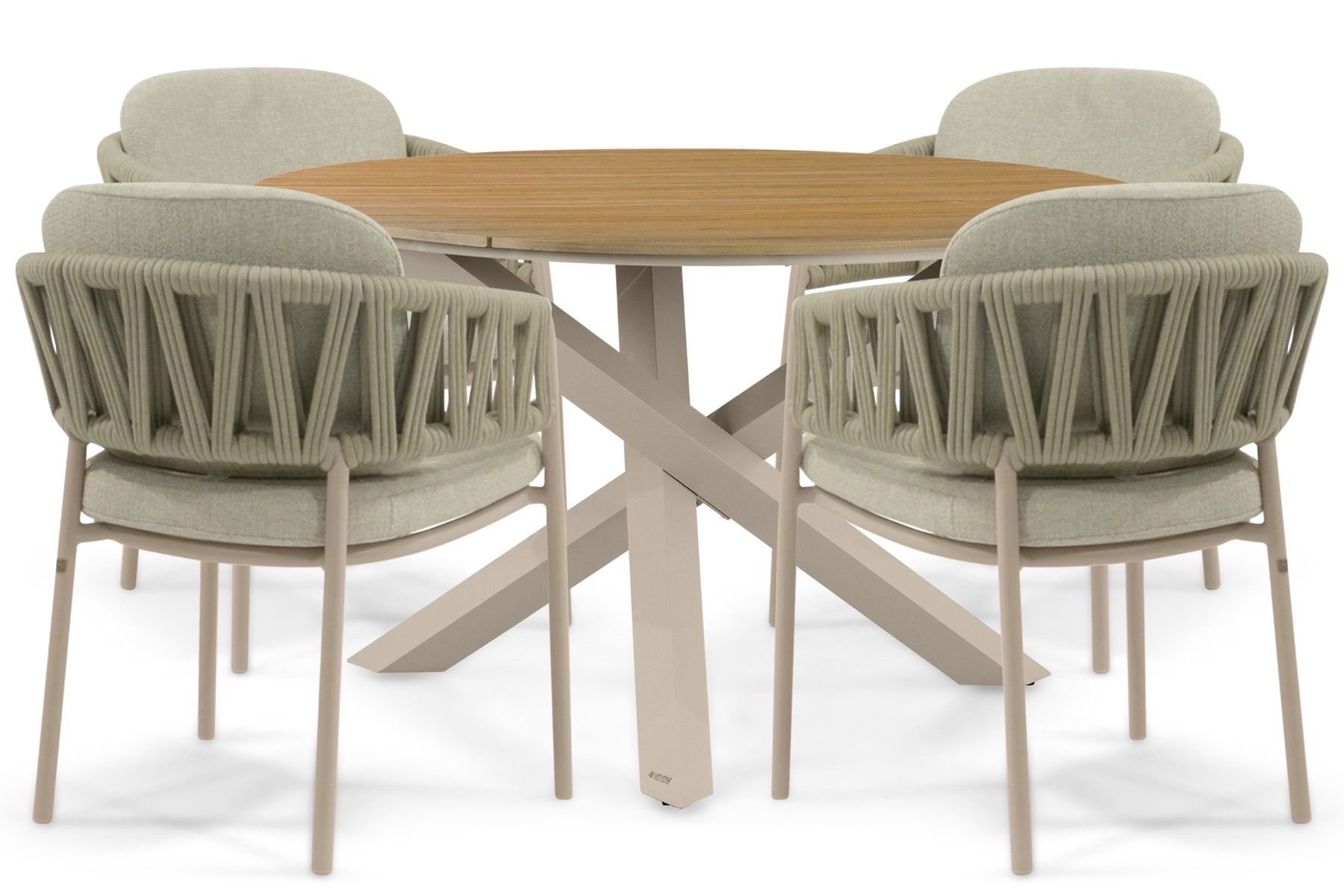 4 Seasons Outdoor Calma/Ancona 125 cm dining tuinset 5-delig