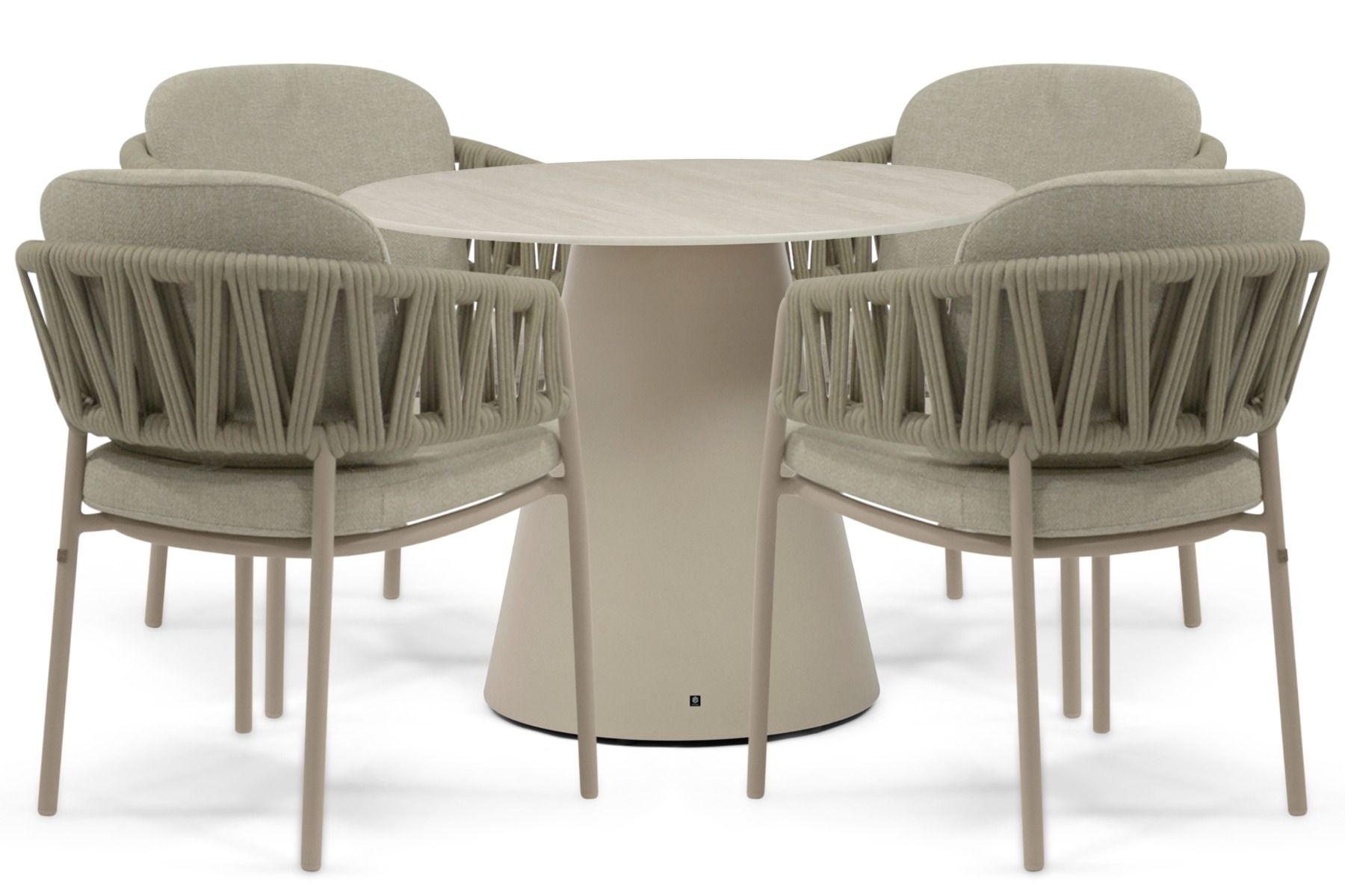 4 Seasons Outdoor Calma/Serino 100 cm dining tuinset 5-delig