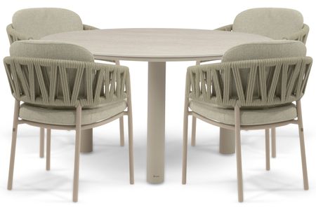 4 Seasons Outdoor Calma/Trino 140 cm dining tuinset 5-delig