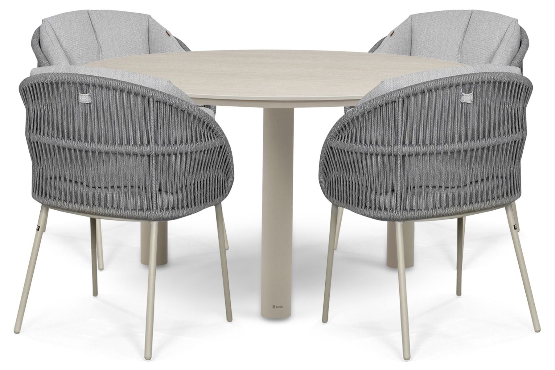 Santika Pebble/Trino 140 cm dining tuinset 5-delig