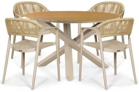 Domani Toscano/Ancona 125 cm dining tuinset 5-delig