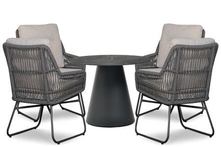 Lifestyle Vicente/Serino 100 cm dining tuinset 5-delig 
