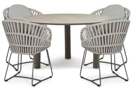Santika Amara/Trino 140 cm dining tuinset 5-delig