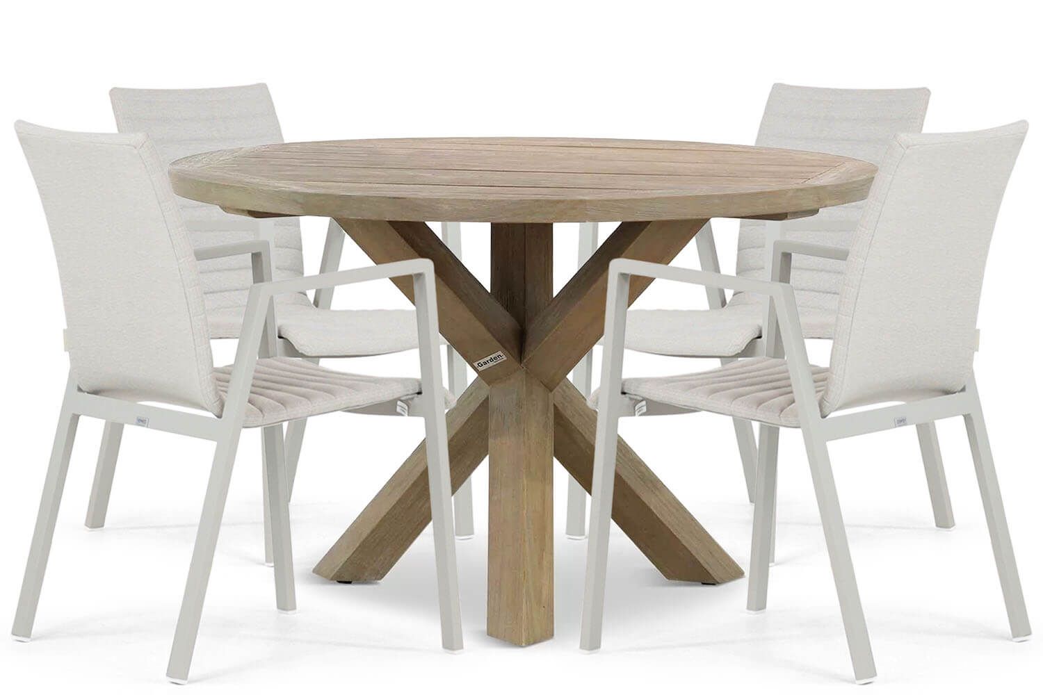 Osmen Joliet/Sand City 120 cm dining tuinset 5-delig thumbnail