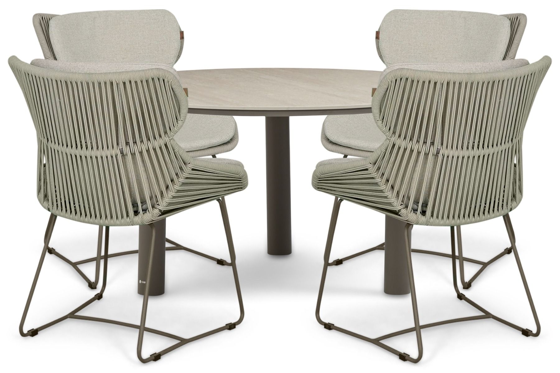 Santika Samari/Trino 140 cm dining tuinset 5-delig