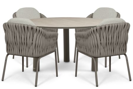 Santika Amadora/Trino 140 cm dining tuinset 5-delig