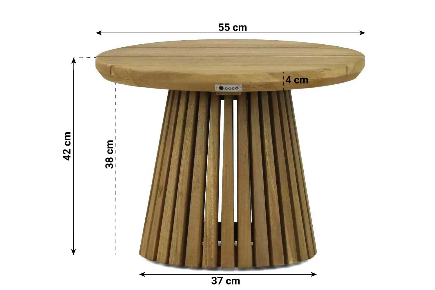 4 Seasons Outdoor Capalbio/Fungo 45/55cm stoel-bank loungeset 5-delig