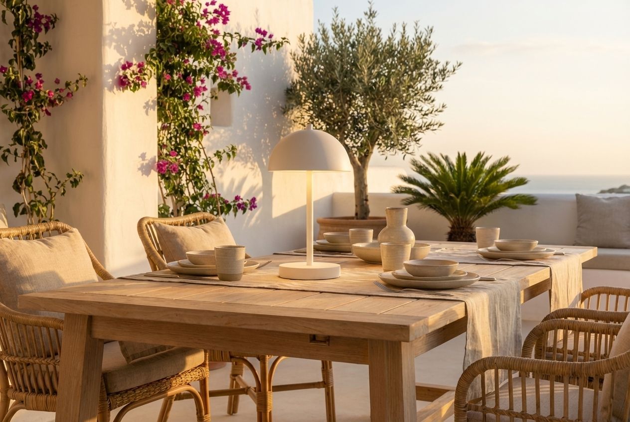 Buiten tafellamp mushroom wit oplaadbaar 3-staps dimbaar - Keira