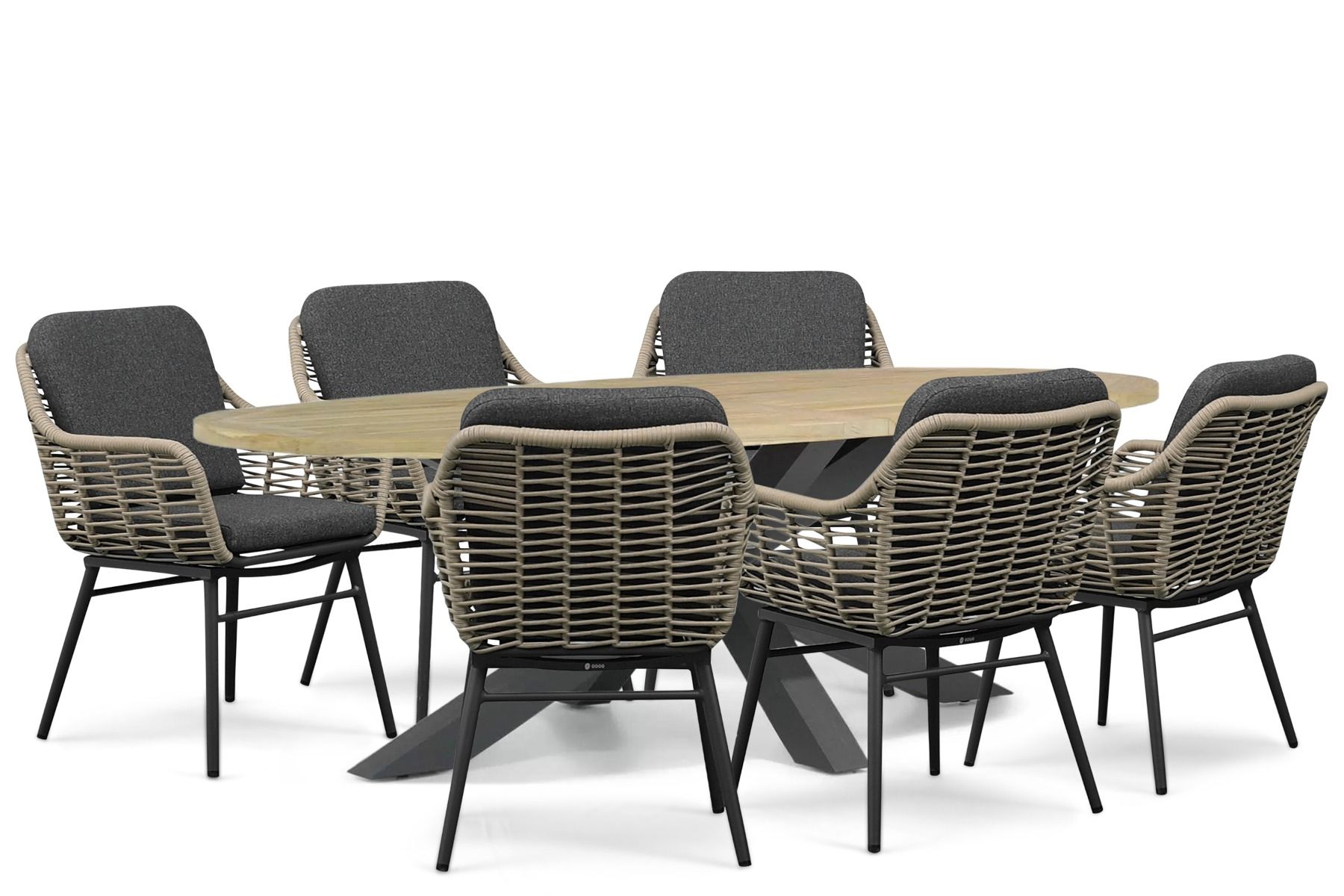 Coco Antoni/Brookline 240x120 cm dining tuinset 7-delig