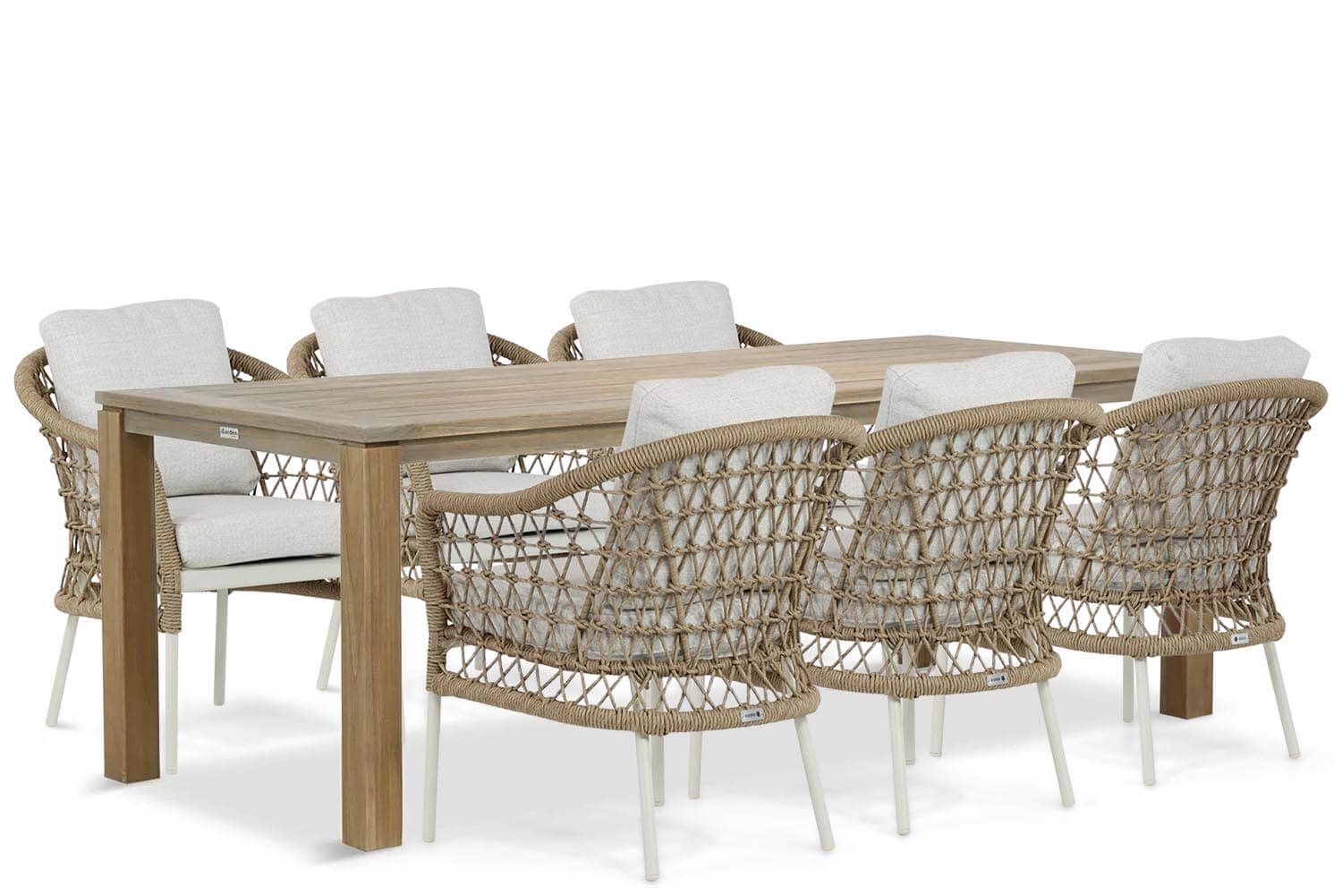 Coco Bali/Bristol 220 cm dining tuinset 7-delig thumbnail