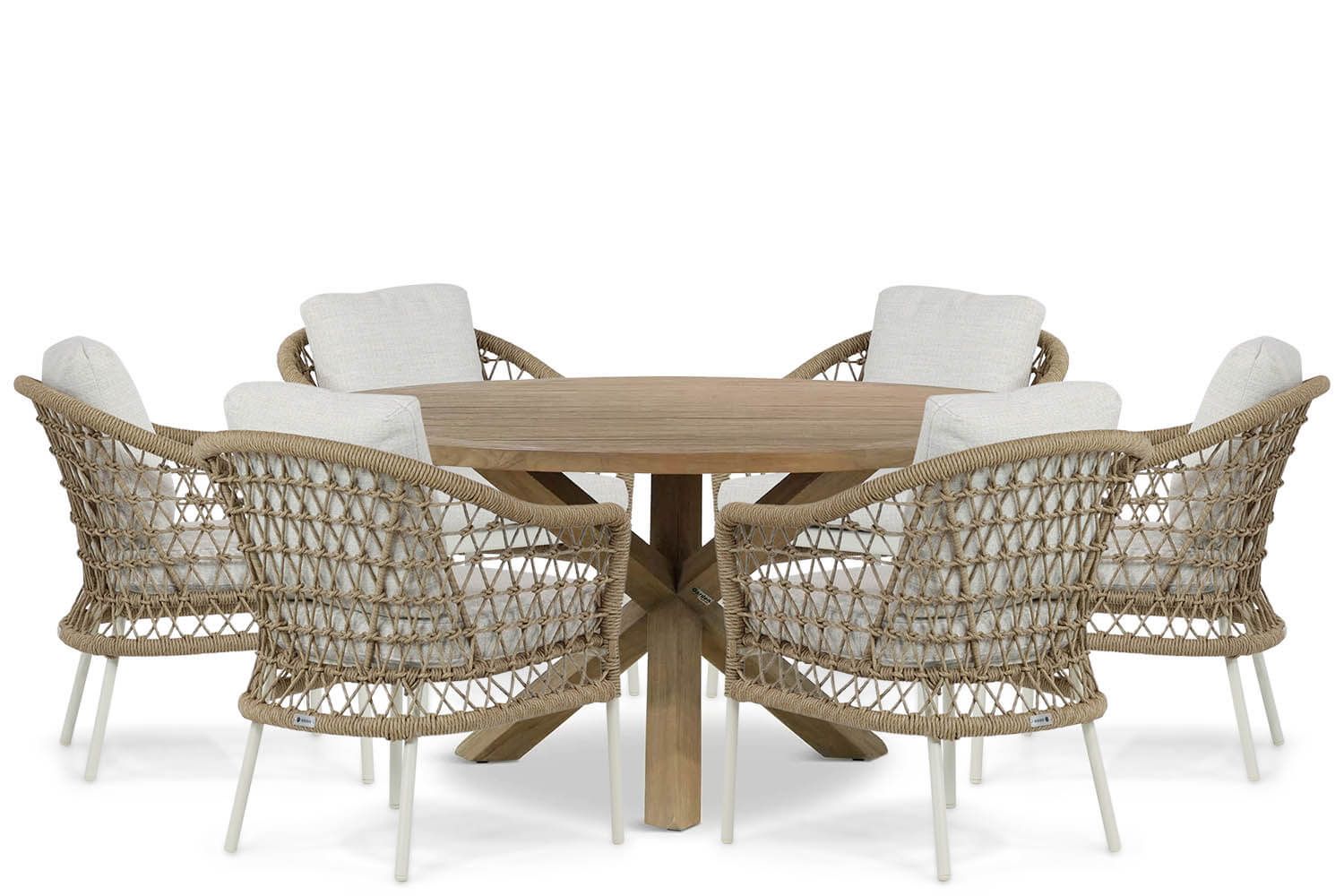 Coco Bali/Sand City 160 cm dining tuinset 7-delig thumbnail