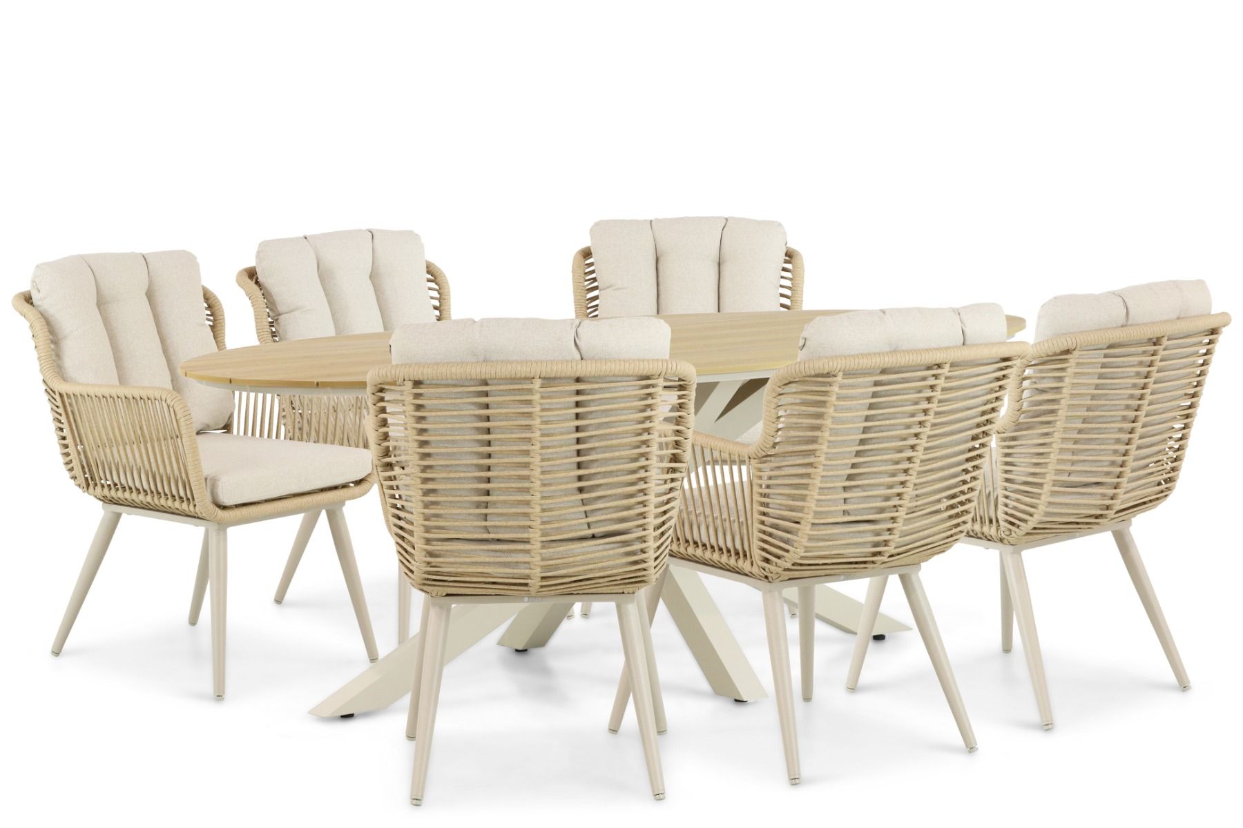 Coco Custa/Matara 220 cm dining tuinset 7-delig