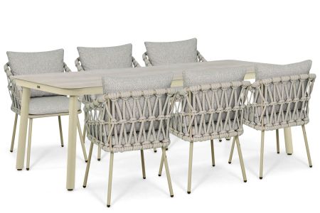 Coco Oliva/Tavano 220x90 cm dining tuinset 7-delig