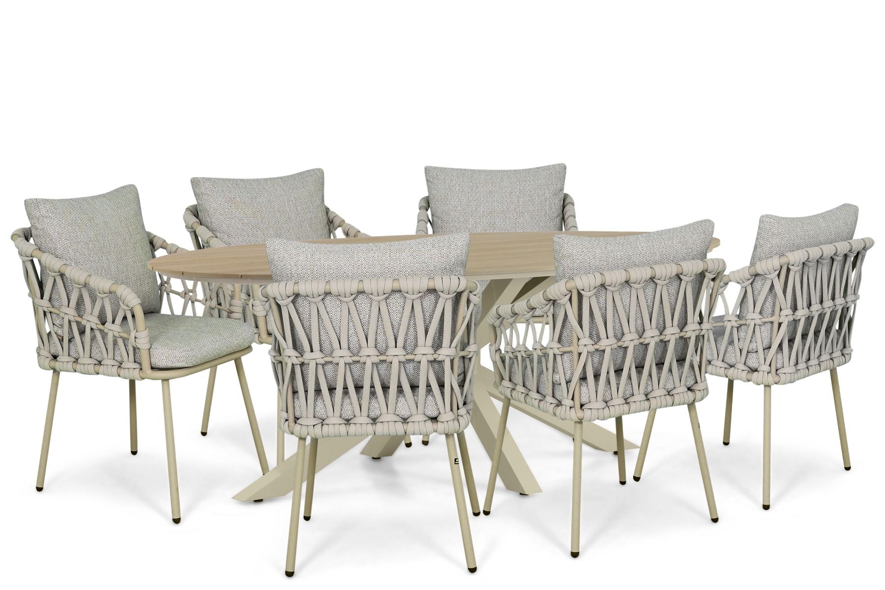 Coco Oliva/Matara 220x115 cm dining tuinset 7-delig