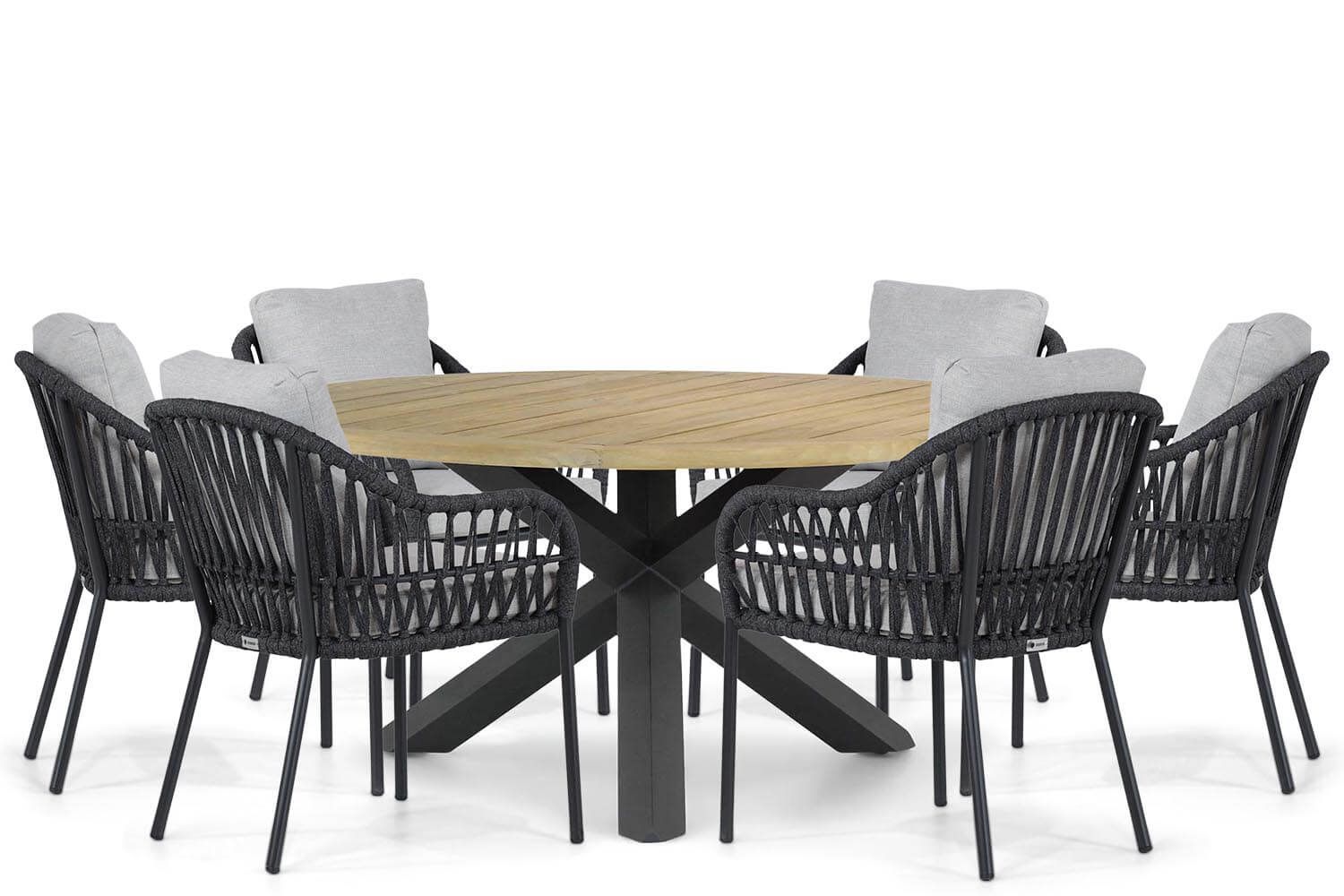 Coco Puerto/Rockville 160 cm dining tuinset 7-delig thumbnail