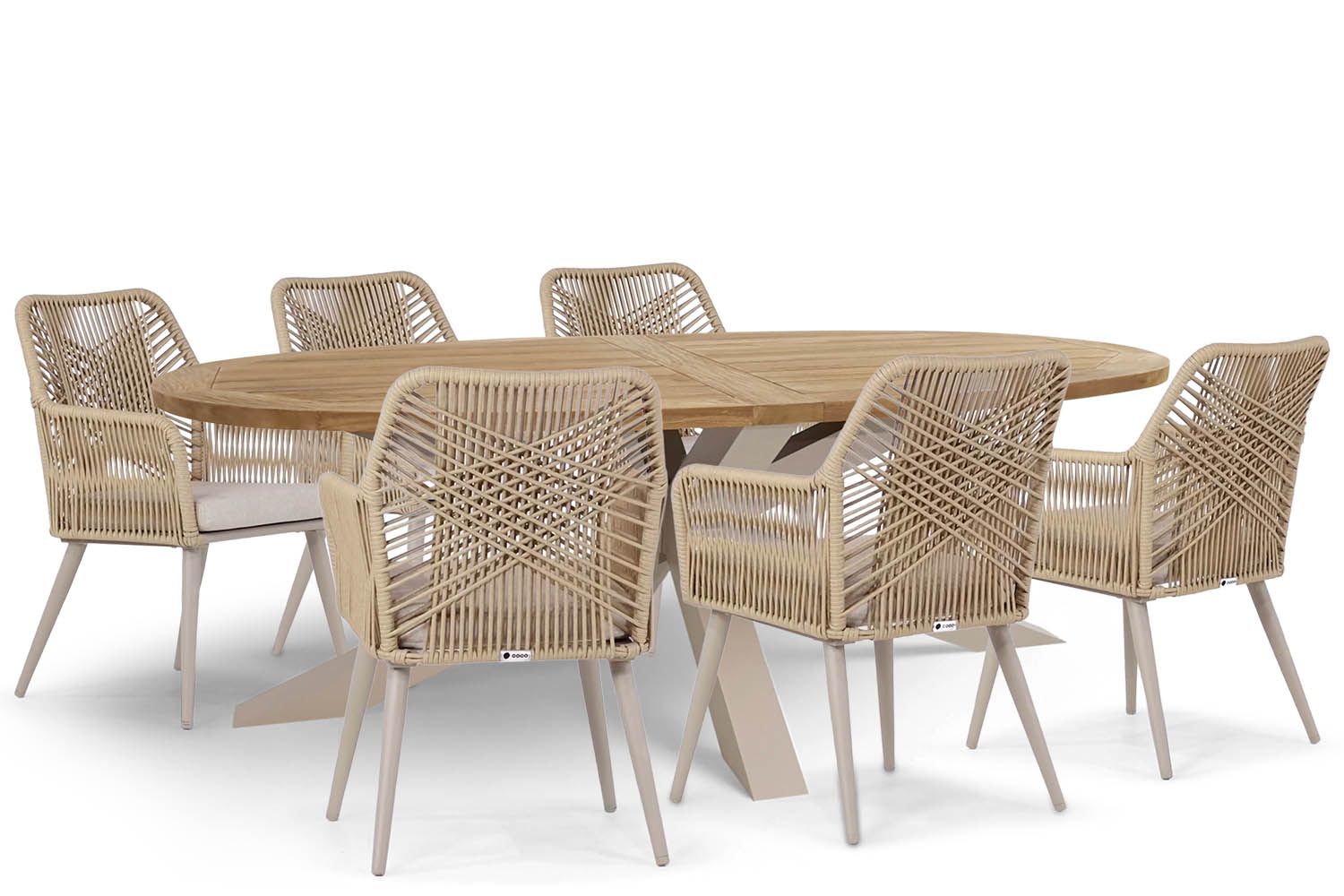 Coco Vedra/Brookline 240 cm dining tuinset 7-delig