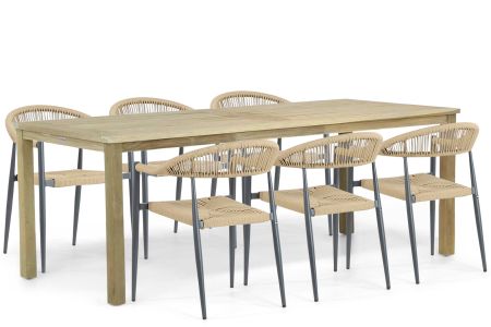 De Laan Granada/Weston 210 cm dining tuinset 7-delig