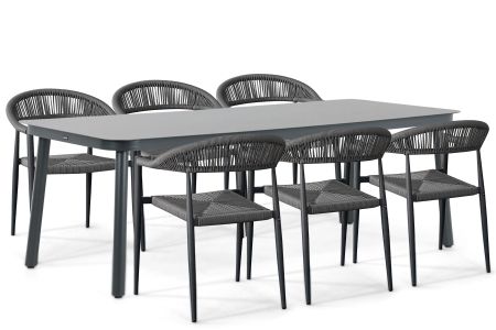De Laan Granada/Tavano 220x90 cm dining tuinset 7-delig