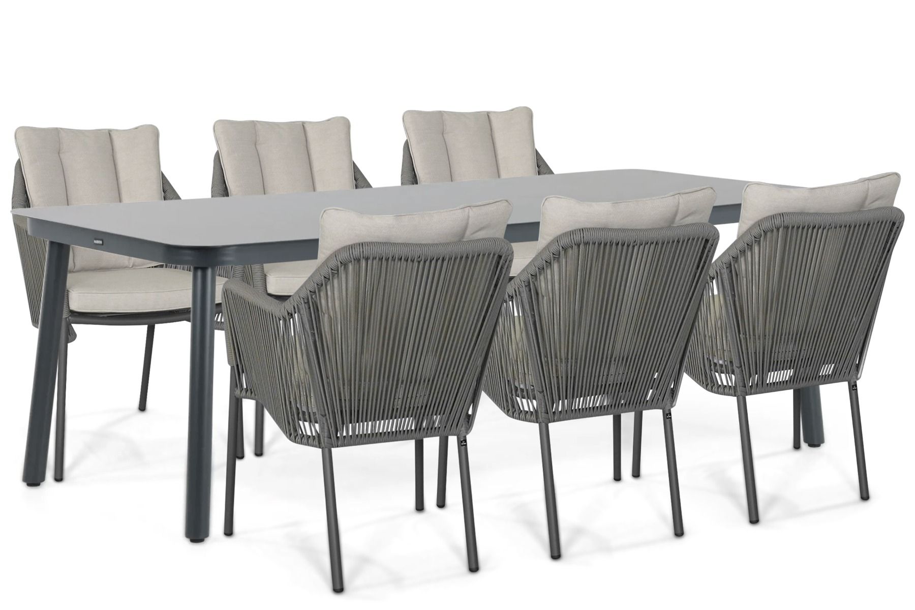 De Laan Marbella/Tavano 220x90 cm dining tuinset 7-delig