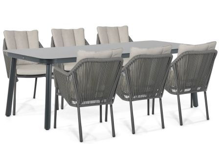 De Laan Marbella/Tavano 220x90 cm dining tuinset 7-delig