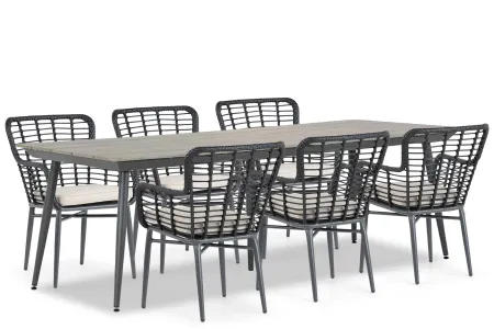 De Laan Toledo/Matale 240 cm dining tuinset 7-delig