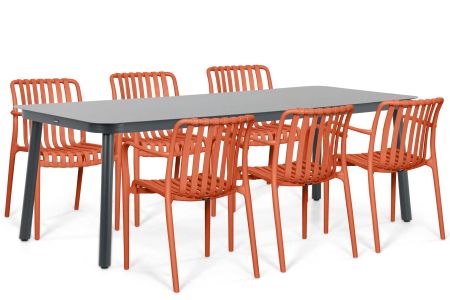 Domani Alba/Tavano 220x90 cm dining tuinset 7-delig