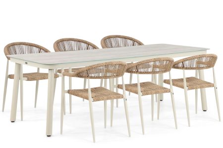 Lifestyle Granada/Tavano 220 cm dining tuinset 7-delig
